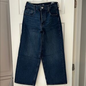Old Navy Women's Deep Indigo Wide Leg Jeans
